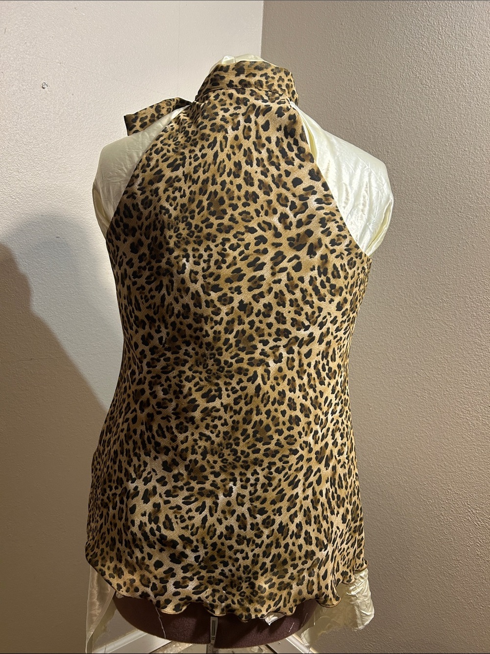 Leopard Print Halter Blouse, large - Picture 2 of 4